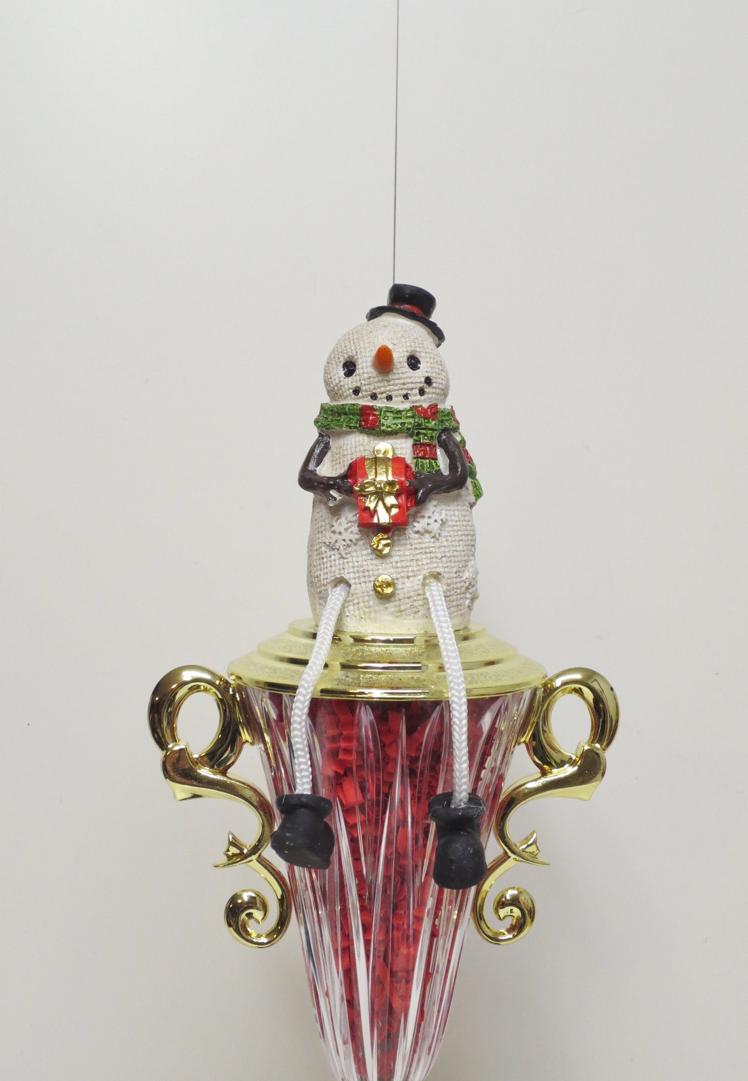 Ugliest Ugly Sweater Contest Trophy Christmas Snowman w Dangle Leg Holiday Decor Christmas Decor Kids Gingerbread Cookie Bake Off Winner