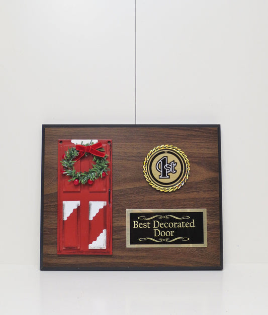 Best Decorated Door Office House Ugliest Ugly Sweater Trophy Plaque Gingerbread House or Cookie Bake Off Holiday Decor Christmas Decor