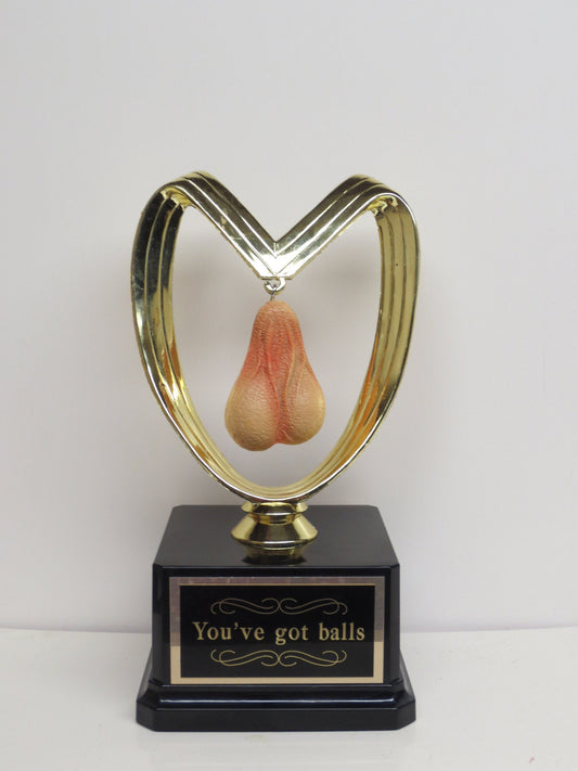 FFL Trophy Fantasy Football Sacko Award Awww Nuts! Last Place Loser Sacko You've Got Balls Funny Trophy Adult Humor Gag Gift Testicle Penis