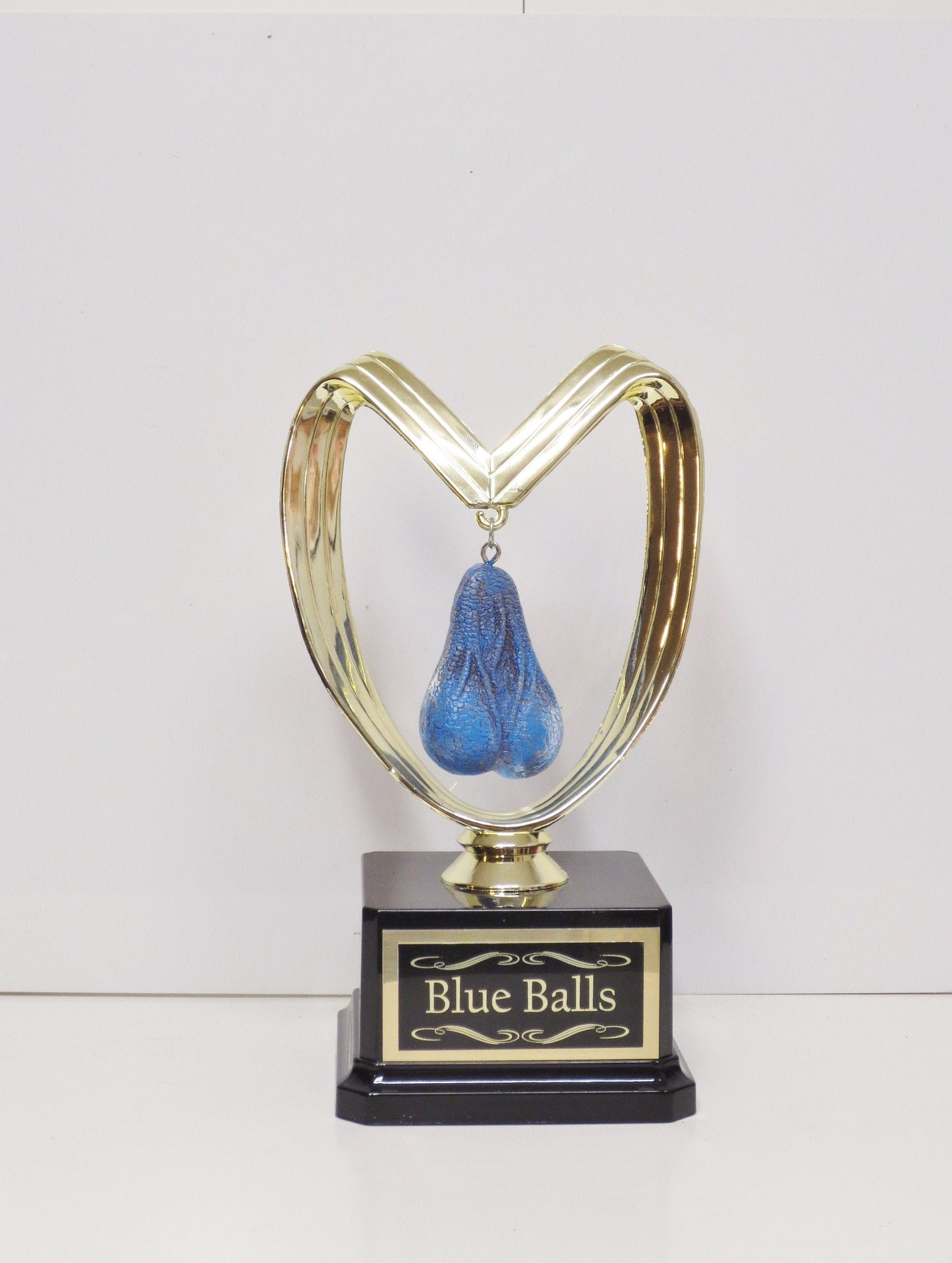 Fantasy Football Sacko Loser Trophy Blue Balls Funny Trophy FFL You Suck Balls Trophy Last Place Loser Adult Humor Gag Gift Testicle