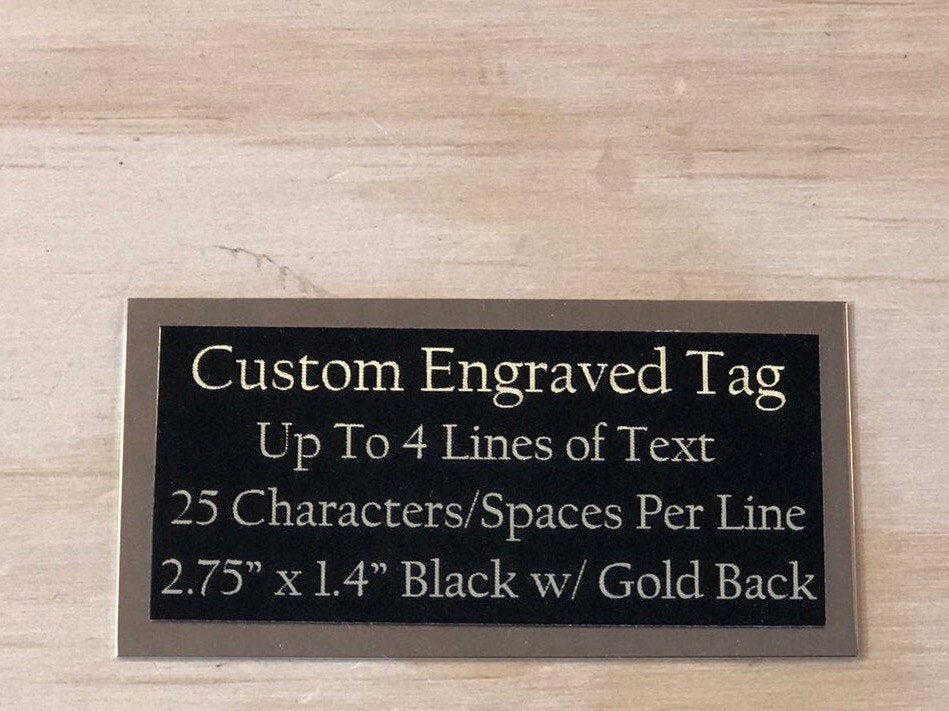 Memorial Urn Plaque Custom Engraved Name Plate for Picture Plaque Black/Gold Engraved Plate Name Tag Name Plate Flag Veteran Cremation Urn