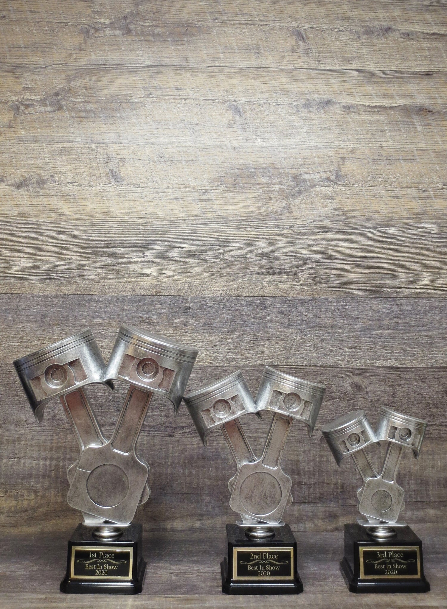 Trophy For Racing Racing Trophies Car Show Trophies Set of 3 Custom Rods & Pistons Hot R ...