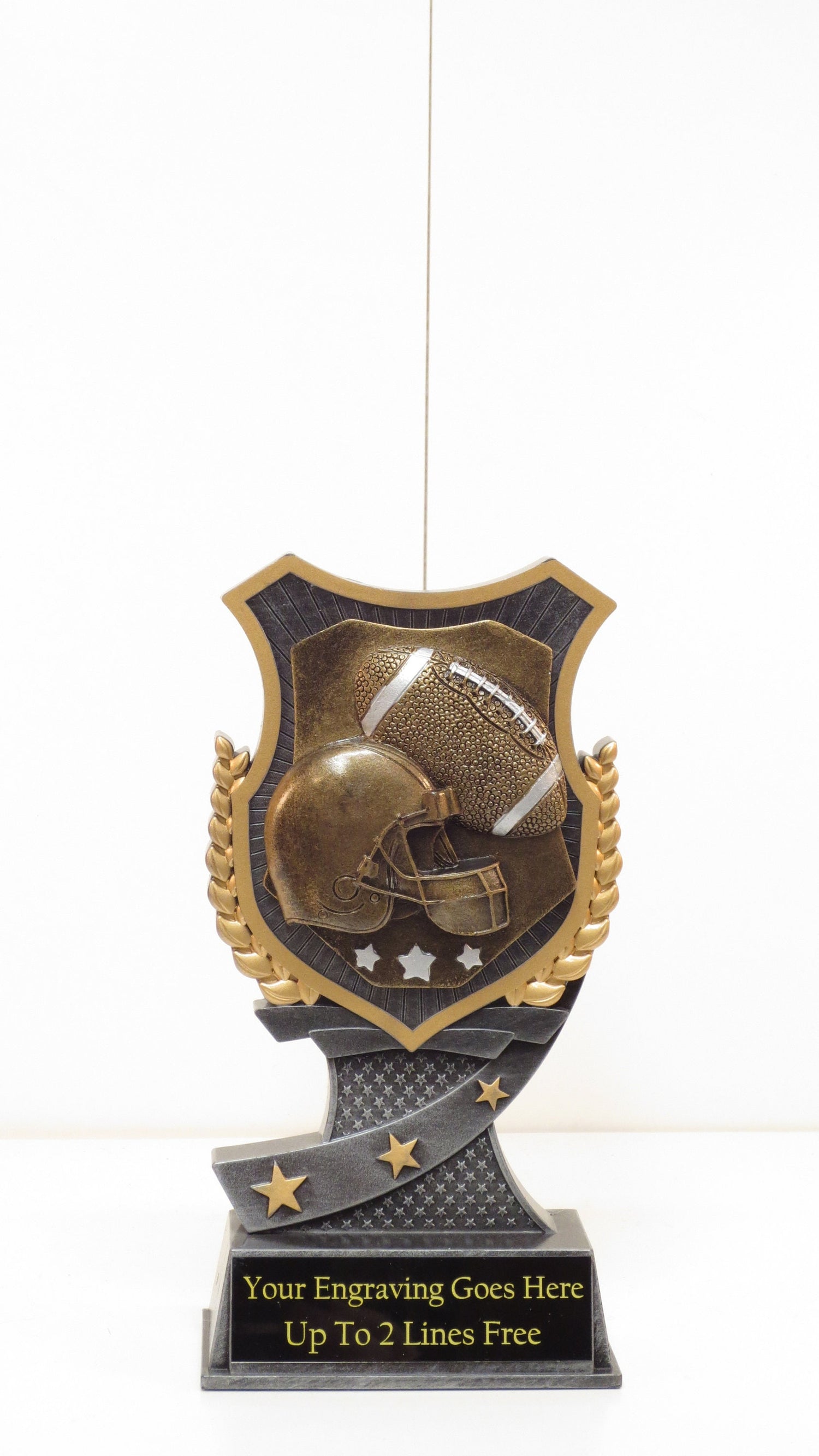 Fantasy Football Trophy FFL Football Shield Champion Winner Fantasy League Custom Trophy Sports Award  Free Engraving