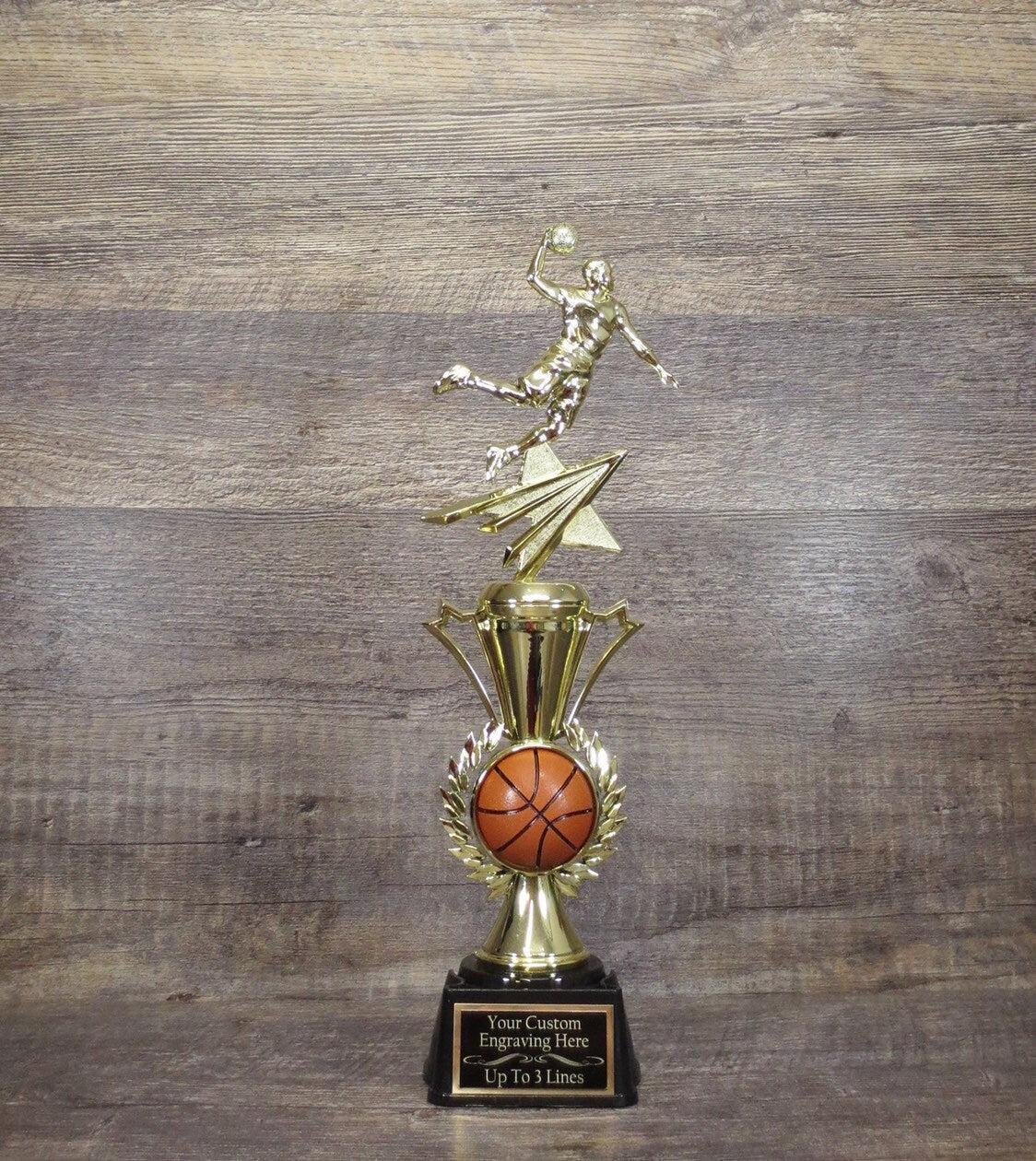 Madness Basketball Trophy Bracket Champion Award FBBL FBL Basketball 15" Trophy Fantasy Basketball League Champ Team Award