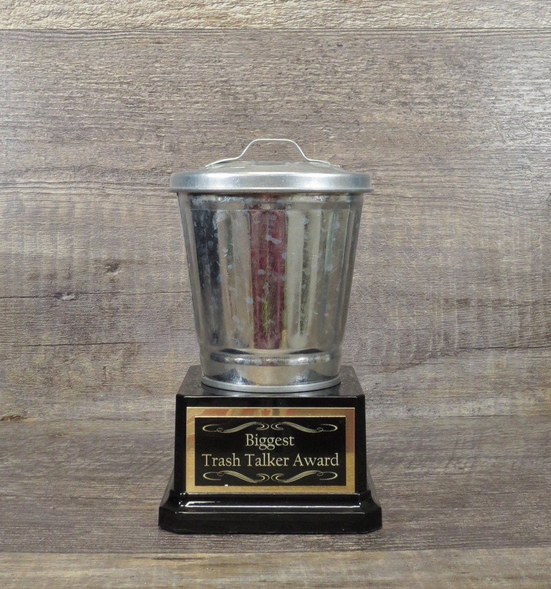 Funny Trophy Trash Talker Award Garbage Can Take Out The Trash Fantasy Football Loser Last Place FFL Sacko Funny Adult Humor Gag Gift