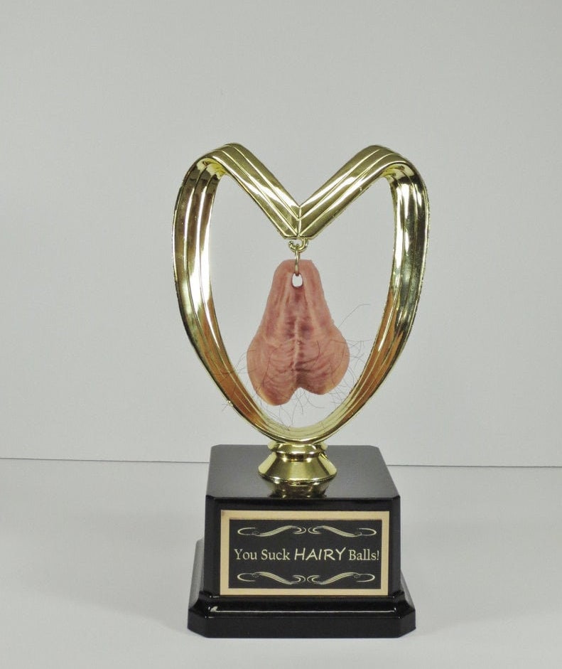 Loser Trophy You Suck Balls Testicle Trophy Last Place FFL Fantasy Football Sacko Trophy You've Got Balls Funny Trophy Adult Humor Gag Gift