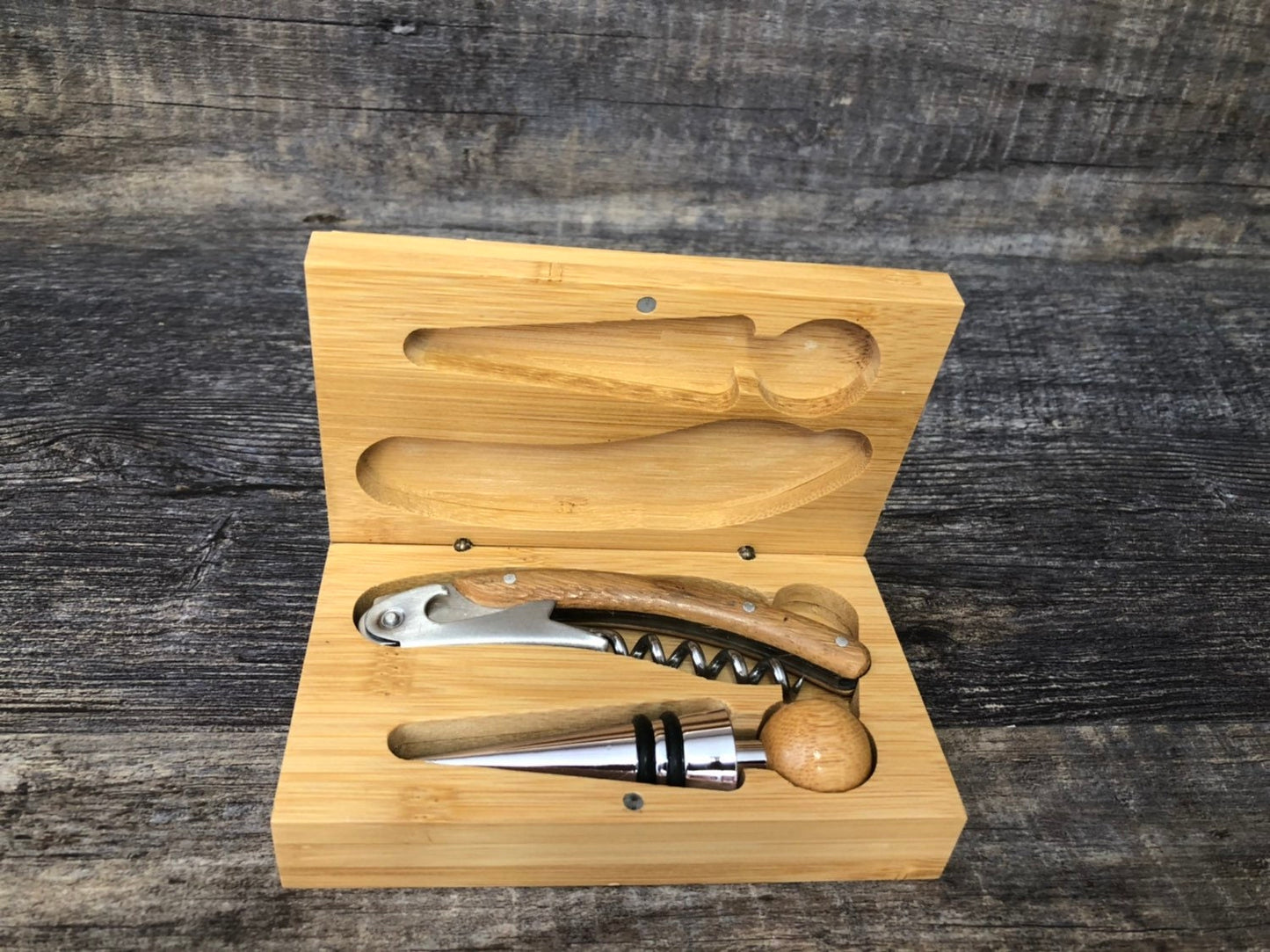 Dad Gift Wine Tool Gift Set Personalized Father's Day Gift Mom Birthday Wine Lover Gift Thank You Cork Screw & Wine Stopper