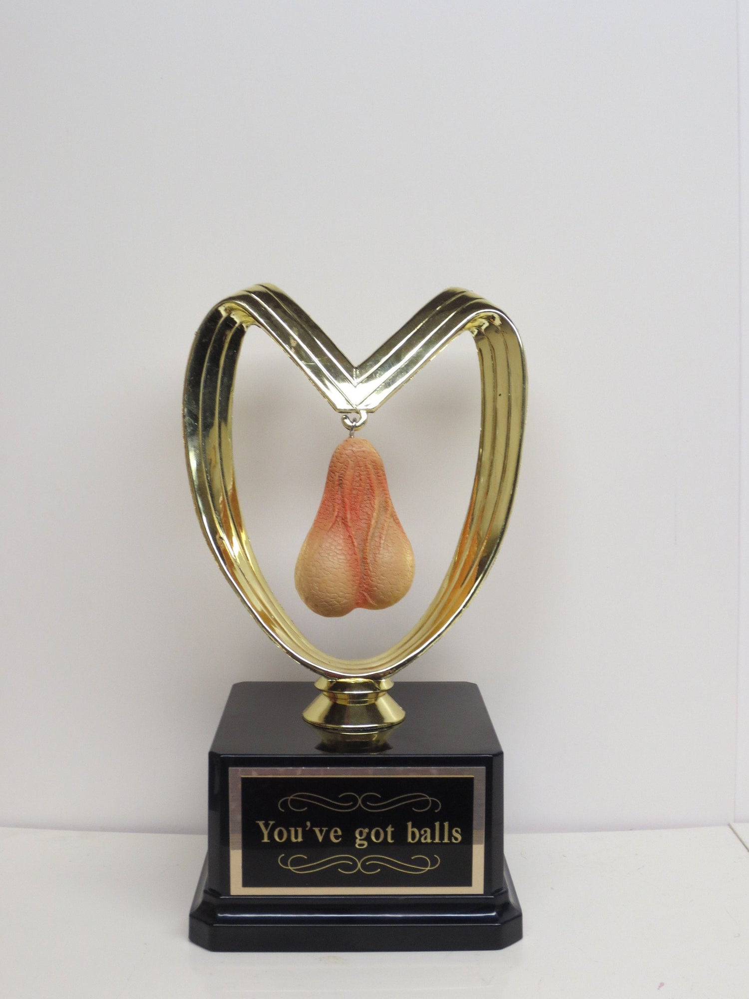 FFL Trophy Awww Nuts! Last Place Loser Sacko Grow A Pair You've Got Balls Funny Testicle Trophy Adult Humor Gag Gift Fantasy Football