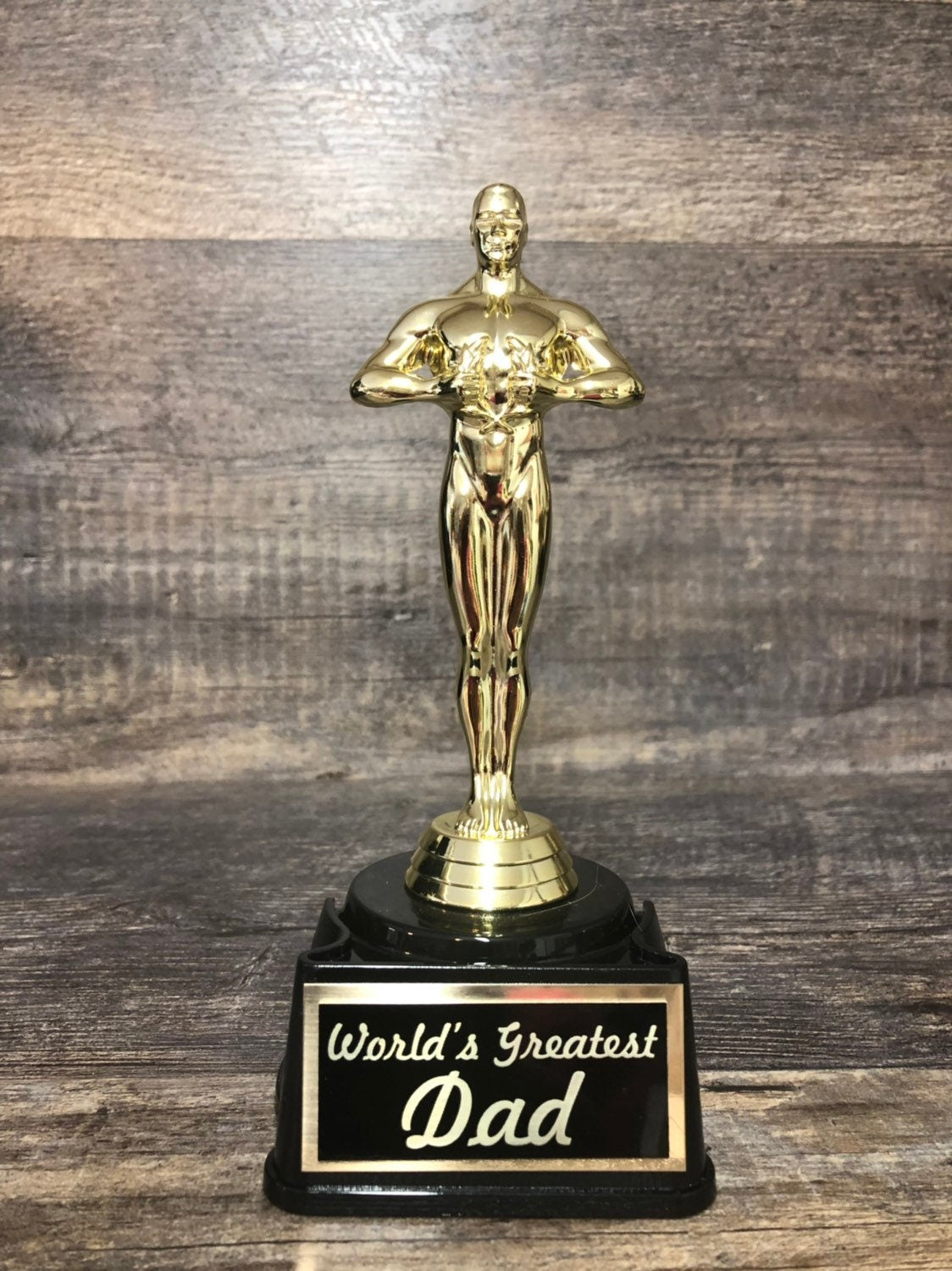World's Greatest Dad Best Dad Personalized Father's Day Gift Trophy Custom Appreciation Award Employee of the Month Achievement Award