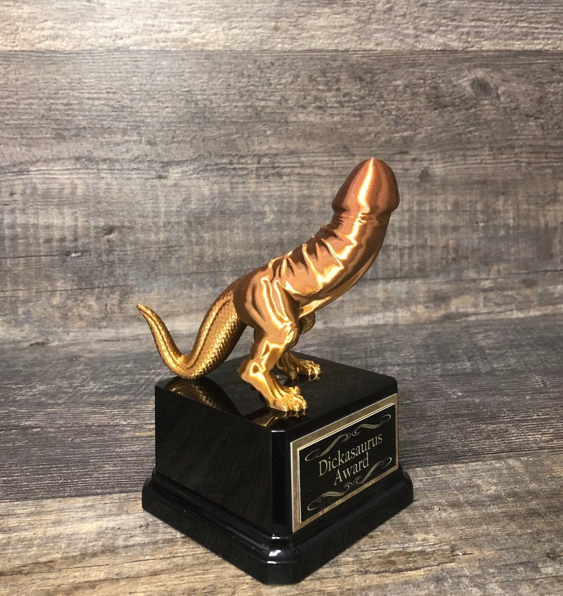 Dickasaurus Funny Trophy Award Adult Humor Gag Gift Bachelorette Party Fantasy Football League LOSER Trophy FFL Last Place Fantasy Penis