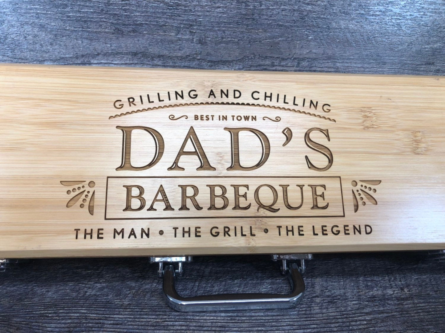 Personalized BBQ Set Grilling Tool Set Father's Day Gift For Him Dad Gift Birthday Gift Grill Master Gift Set Grilling Set Engraved