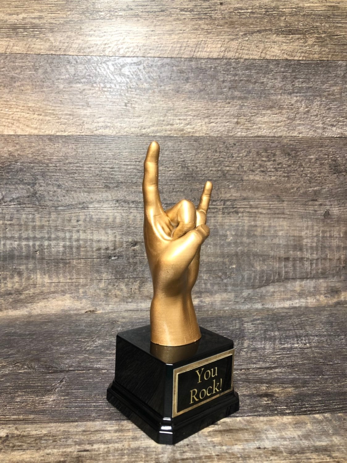 Rock Star Rockstar YOU ROCK! Funny Trophy Achievement Award Top Sales Fantasy Football League FFL Best Stats Trophy Appreciation Award