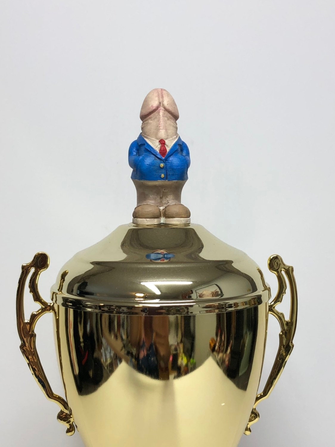 Fantasy Football Dickhead Trophy FFL Sacko Funny Trophy Award Metal Winning Cup Marble Base Gag Gift Adult Humor Penis Last Place