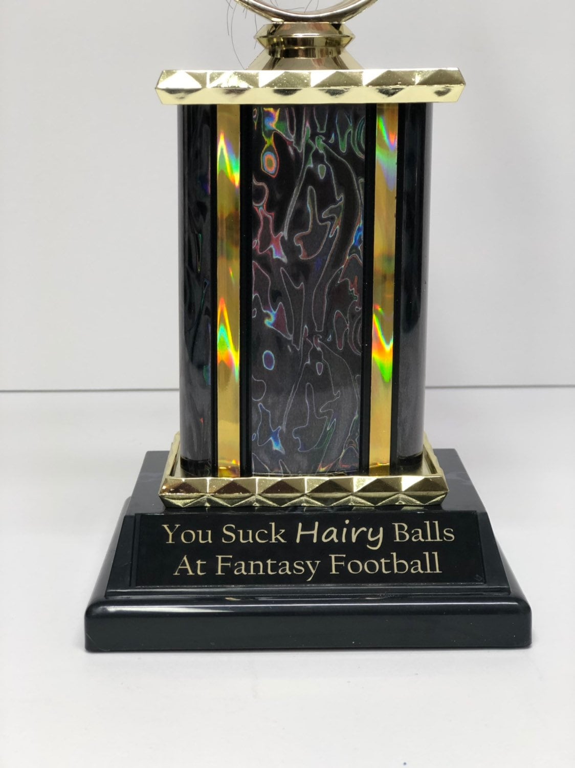 Fantasy Football HAIRY Balls Sacko Loser Trophy Last Place FFL Trophy You Suck HAIRY Balls Funny Trophy Adult Humor Gag Gift Testicle