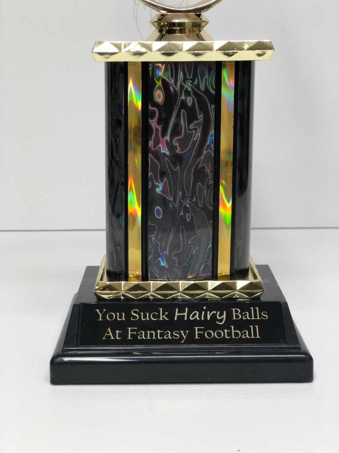 Soccer Trophy Funny HAIRY Balls Football Sacko Loser Trophy Last Place Trophy You Suck HAIRY Balls Trophy Adult Humor Gag Gift Testicle