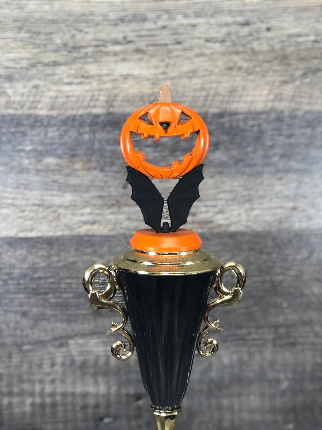 Halloween Trophy Pumpkin Carving Contest Winner Costume Contest Black Bat Halloween Decor Jack O Lantern Trunk Or Treat Pumpkin Decor