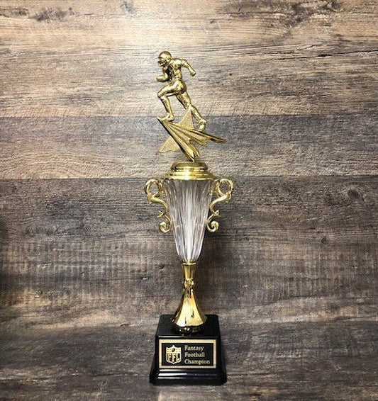 Fantasy Football League Trophy FFL Trophy Champion Champ Championship Winner Trophy Trophies Award Crystal Cup Winning Cup League Winner