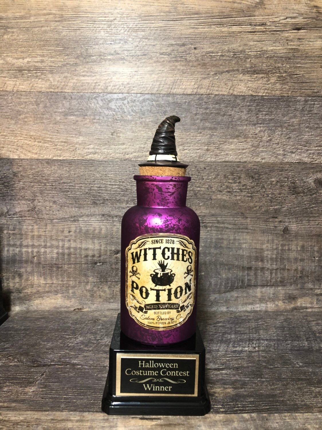 Halloween Trophies Potion Bottles Pumpkin Carving Contest Best Costume Contest Jack O Lantern Vintage Halloween Decor Halloween Trophy