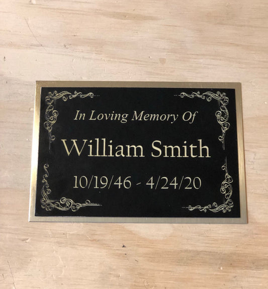 Memorial Urn Plaque Cremation Urn Name Plate Custom Engraved Plate Name Plate for Memorial Urn Tag Plaque Urn Name Plate In Loving Memory of