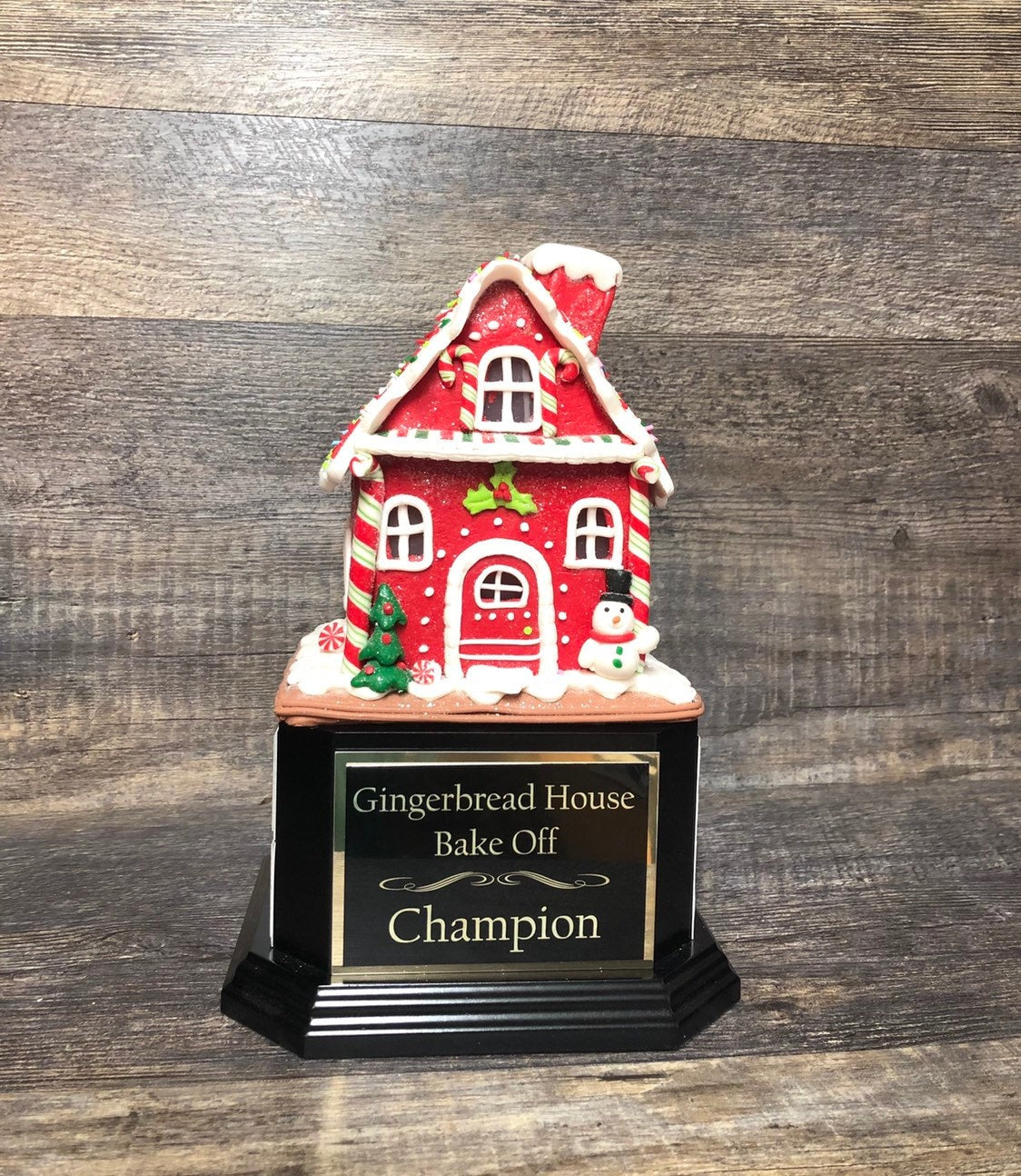 XL Gingerbread House Trophy Perpetual Christmas Cookie Decorating Bake Off Ugly Sweater Trophy Christmas Holiday Party Christmas Decor