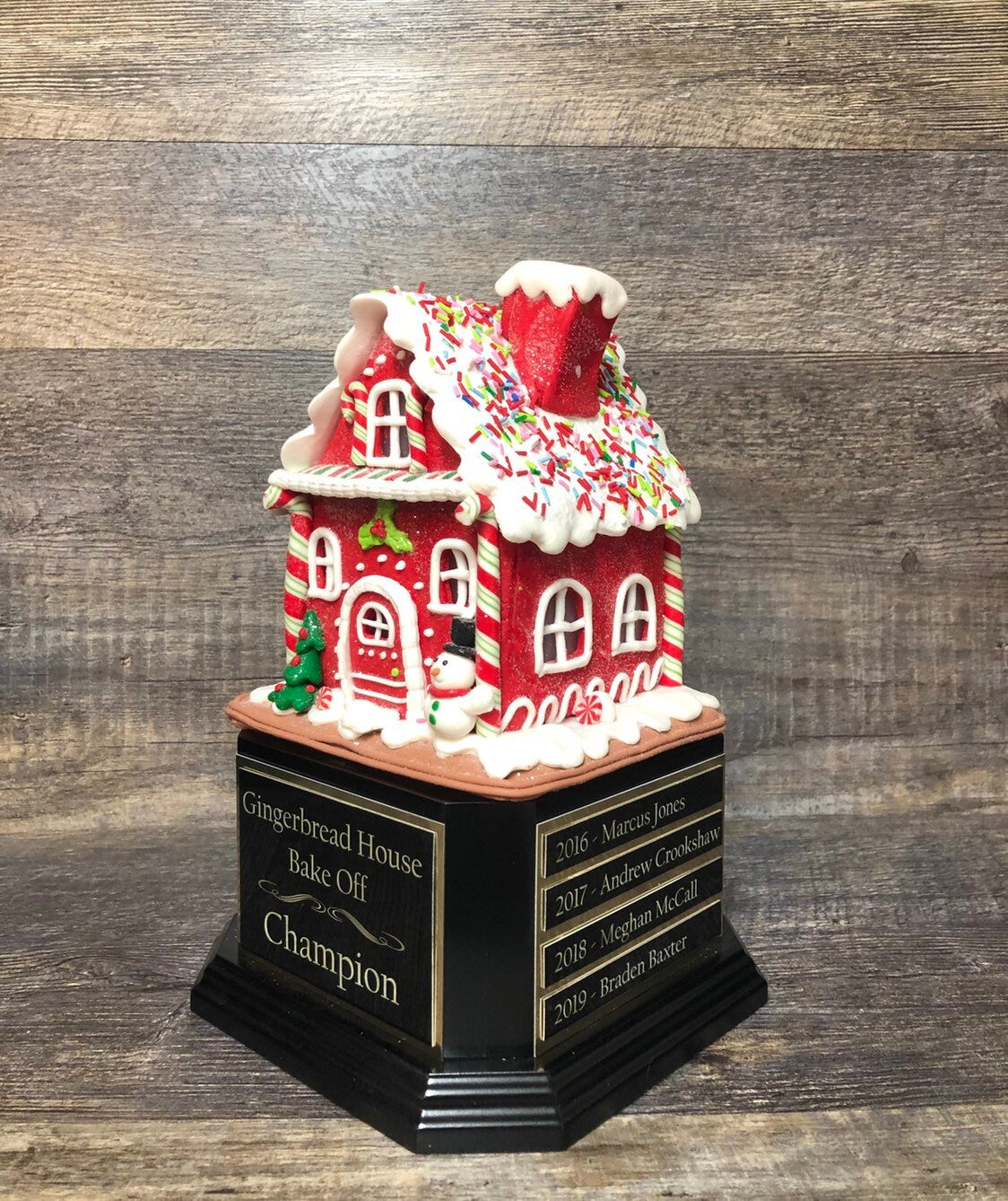 XL Gingerbread House Trophy Perpetual Christmas Cookie Decorating Bake Off Ugly Sweater Trophy Christmas Holiday Party Christmas Decor