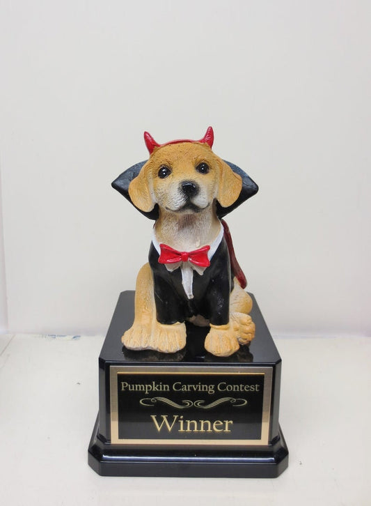Halloween Trophy Devil Dog Best Howl-O-Ween Costume Contest Pumpkin Carving Contest Scariest Costume Halloween Decor Trunk or Treat