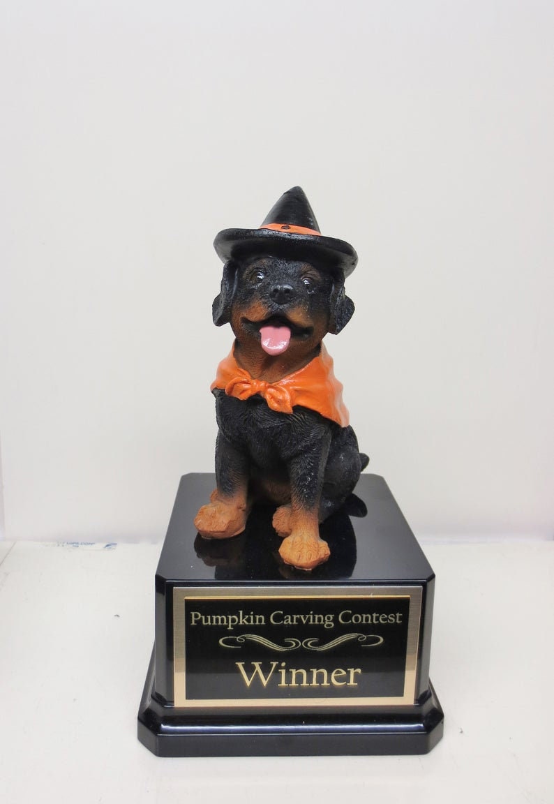 Halloween Trophy Witch Dog Best Howl-O-Ween Costume Contest Pumpkin Carving Contest Scariest Costume Halloween Decor Trunk or Treat
