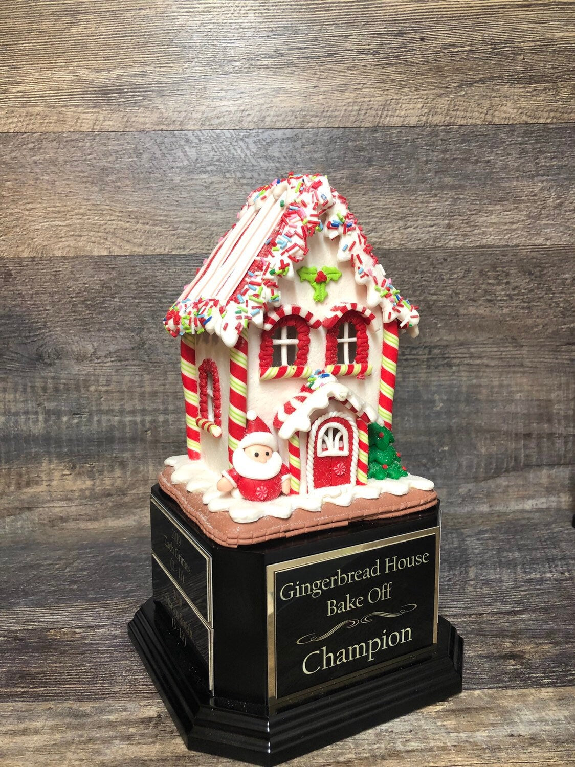 XL Gingerbread House Trophy Perpetual Cookie Bake Off Ugly Sweater Trophy Contest Winner Christmas Holiday Party Cookie Christmas Decor