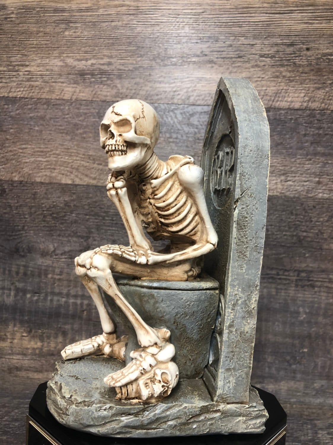 Halloween Trophy Crappiest Costume Skeleton Toilet Worst Costume Perpetual Trophy Contest Loser Dia De Los Muertos Halloween Decor Skull