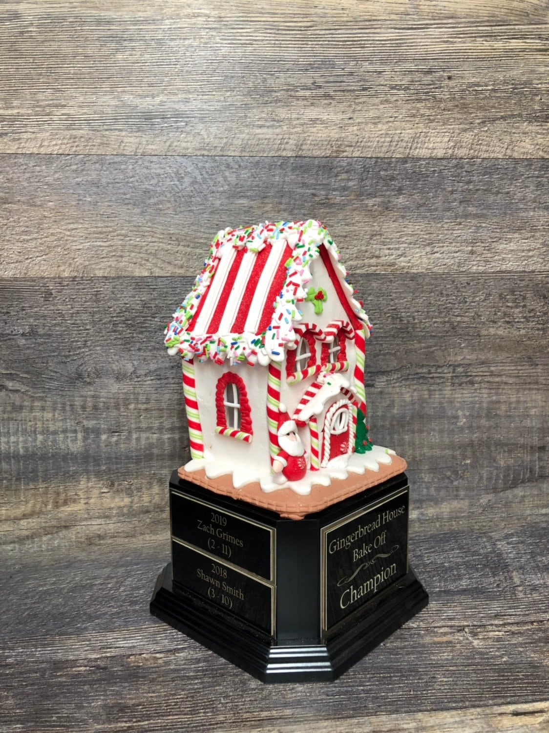 XL Gingerbread House Trophy Perpetual Cookie Bake Off Ugly Sweater Trophy Contest Winner Christmas Holiday Party Cookie Christmas Decor