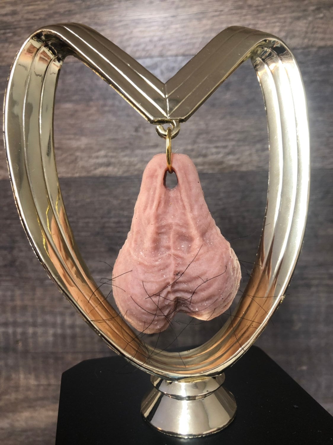 HAIRY Balls Fantasy Football Loser Trophy Perpetual You Suck Last Place FFL Sacko Trophy You've Got Balls Funny Trophy Adult Humor Testicle