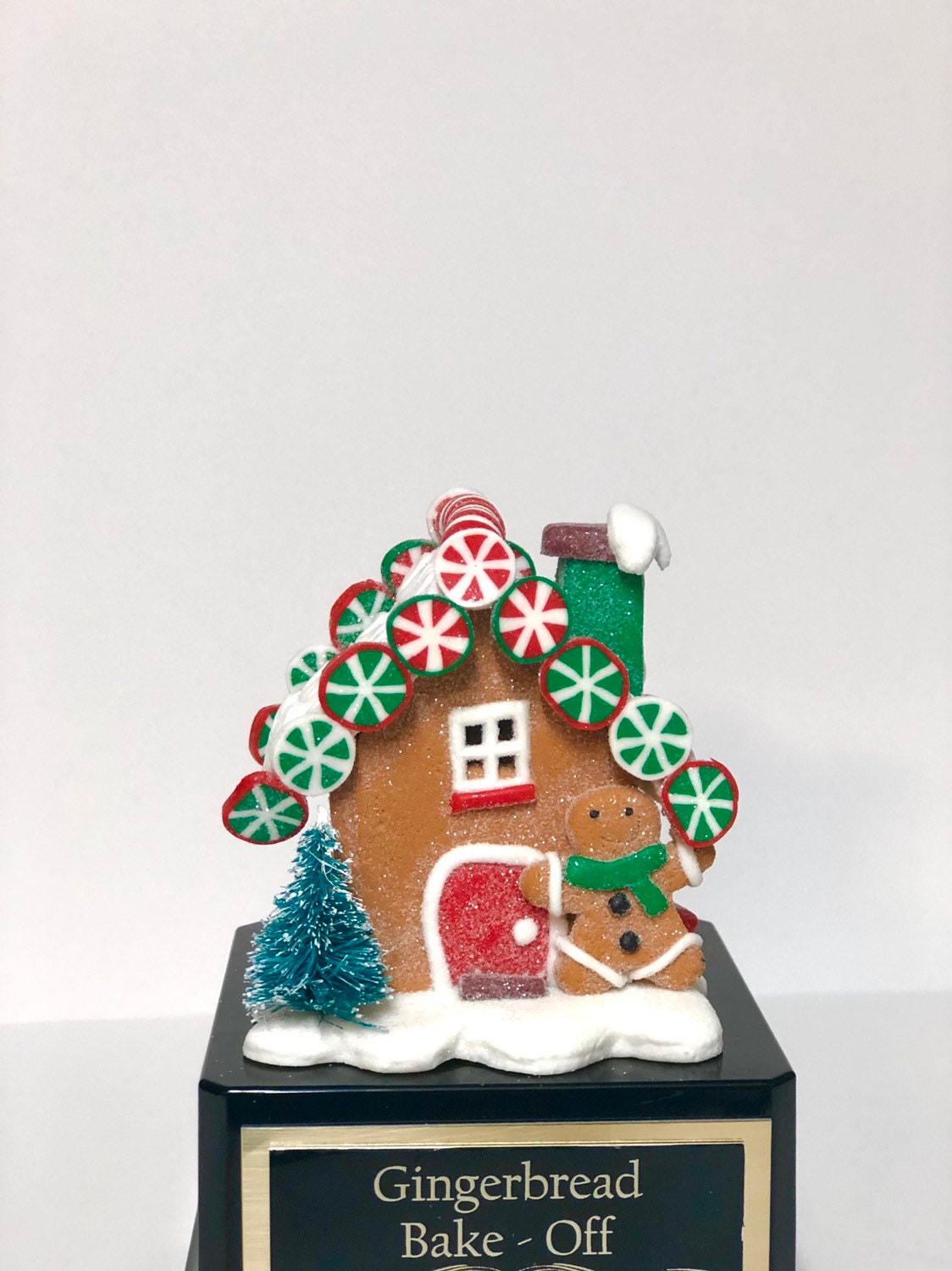 Gingerbread House Cookie Bake Off Trophy Ugly Sweater Trophy Santa Claus Bottle Brush Tree Christmas Cookie Gingerbread Man Christmas Decor