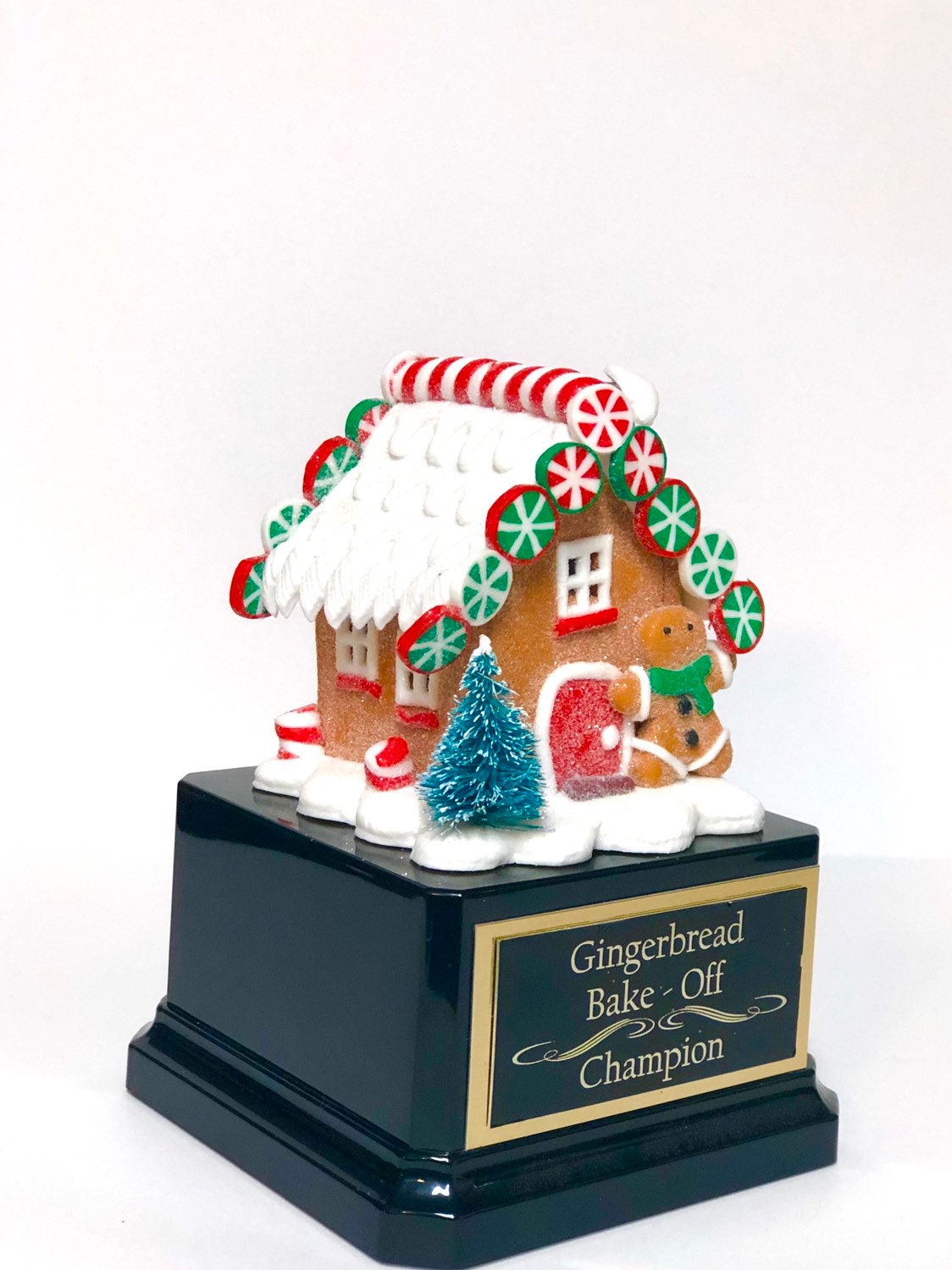 Gingerbread House Cookie Bake Off Trophy Ugly Sweater Trophy Santa Claus Bottle Brush Tree Christmas Cookie Gingerbread Man Christmas Decor