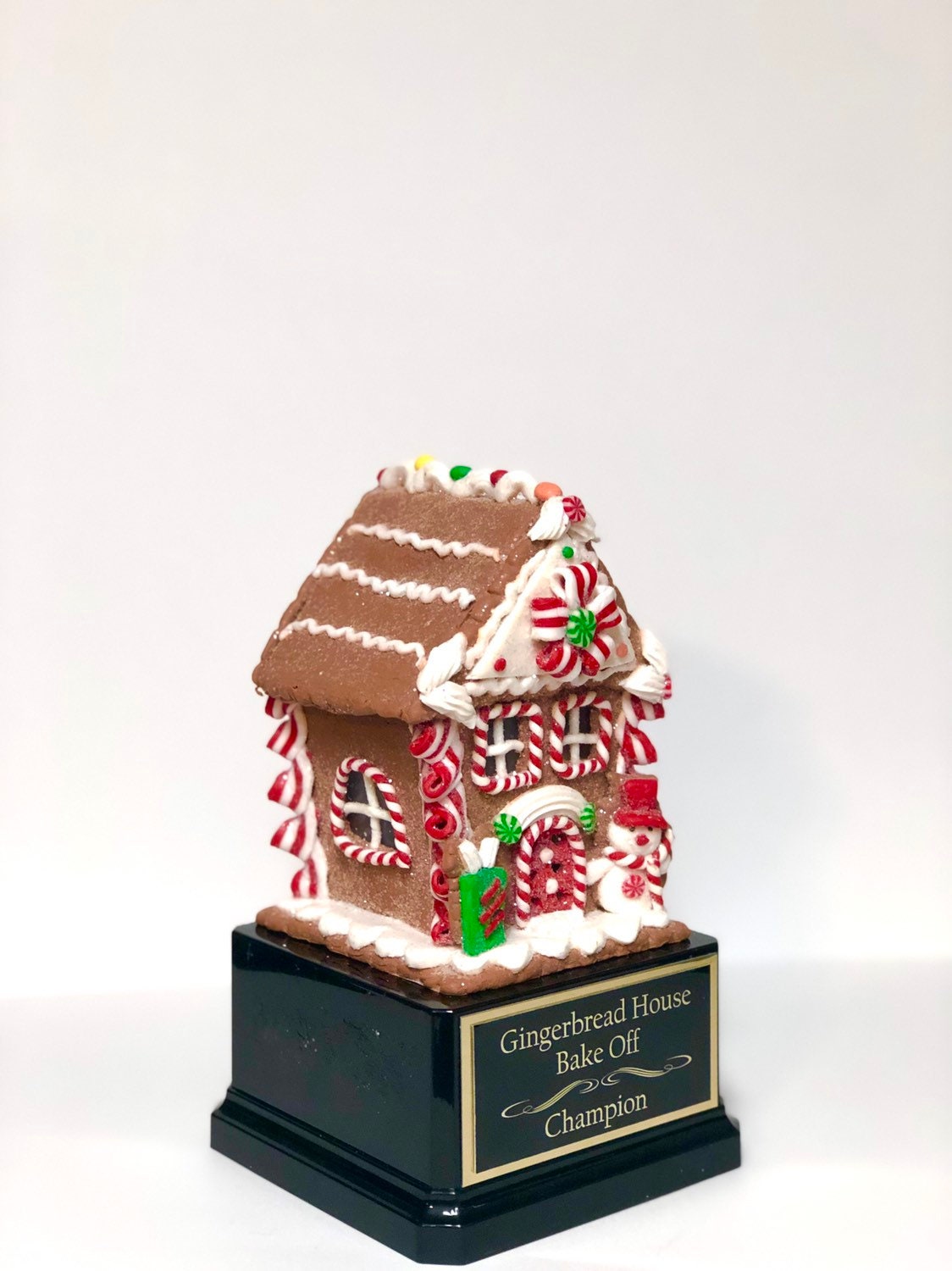 Gingerbread House Cookie Decorating Champion Bake Off Trophy 8" Med Size Ugly Sweater Trophy Christmas Holiday Party Santa Christmas Decor