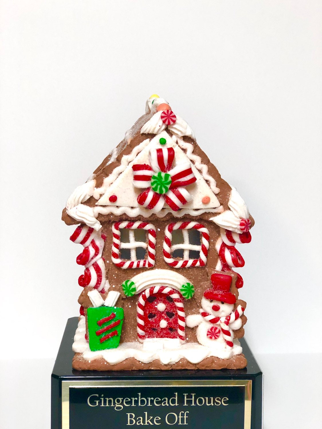 Gingerbread House Cookie Decorating Champion Bake Off Trophy 8" Med Size Ugly Sweater Trophy Christmas Holiday Party Santa Christmas Decor