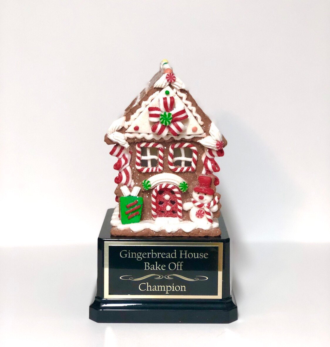 Gingerbread House Cookie Decorating Champion Bake Off Trophy 8" Med Size Ugly Sweater Trophy Christmas Holiday Party Santa Christmas Decor