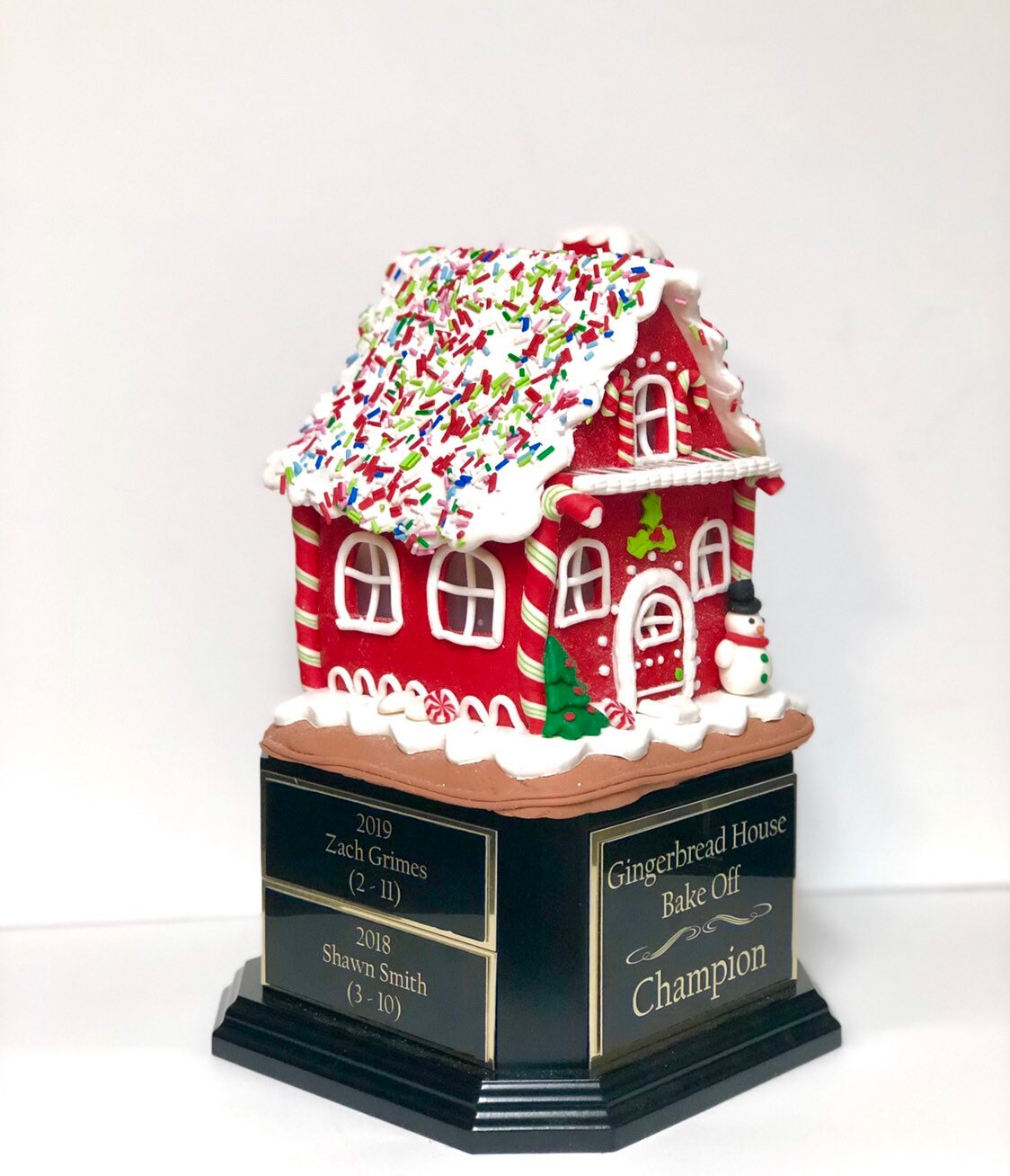 XL Gingerbread House Trophy Perpetual Christmas Cookie Decorating Bake Off Ugly Sweater Trophy Christmas Holiday Party Christmas Decor