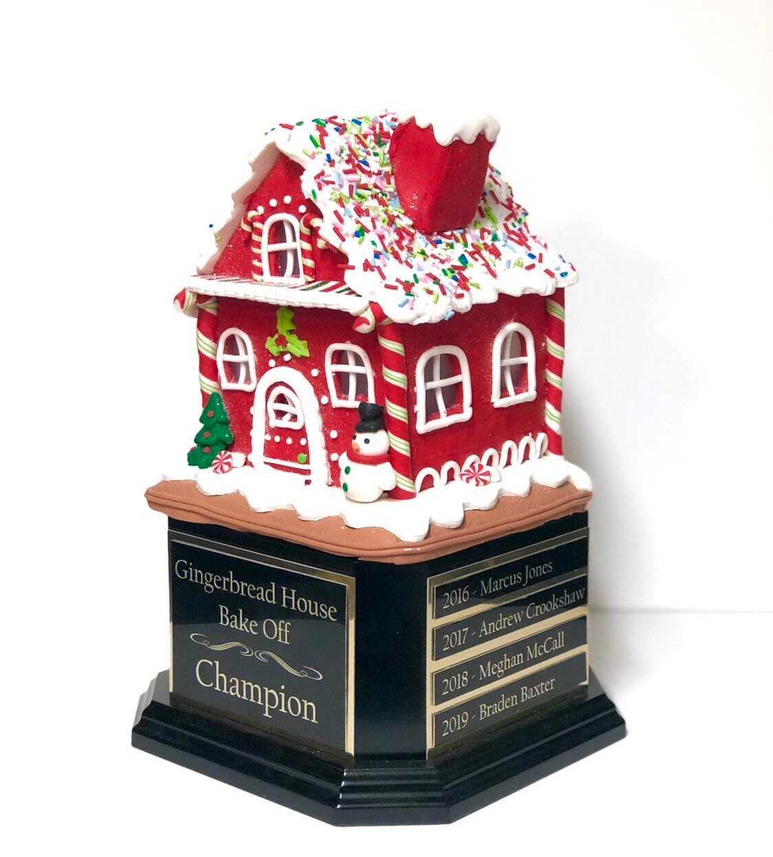 XL Gingerbread House Trophy Perpetual Christmas Cookie Decorating Bake Off Ugly Sweater Trophy Christmas Holiday Party Christmas Decor