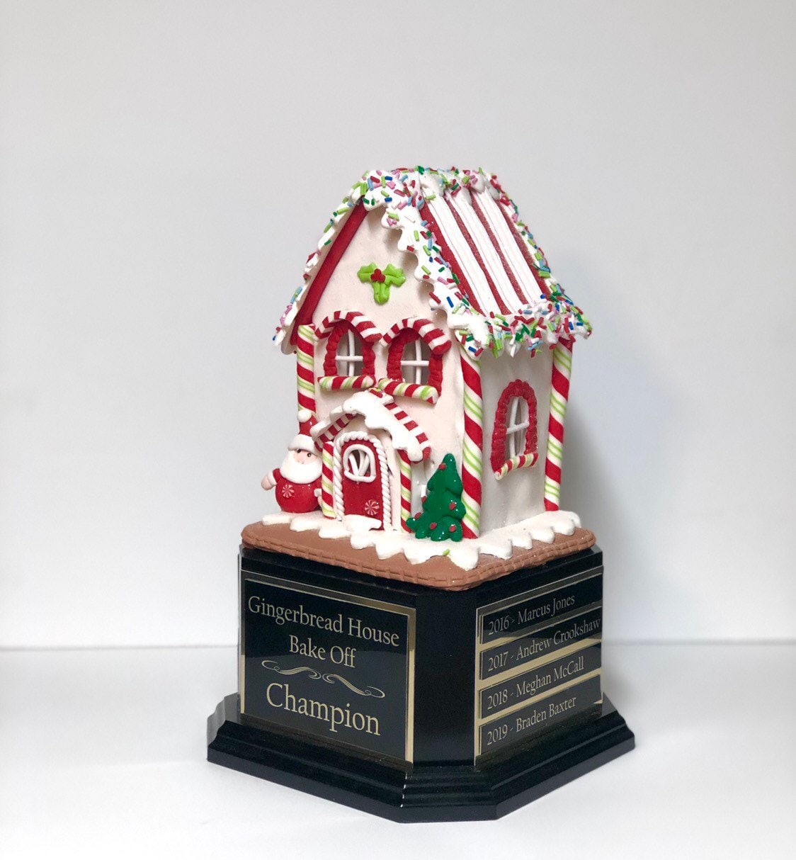 XL Gingerbread House Trophy Perpetual Cookie Bake Off Ugly Sweater Trophy Contest Winner Christmas Holiday Party Cookie Christmas Decor