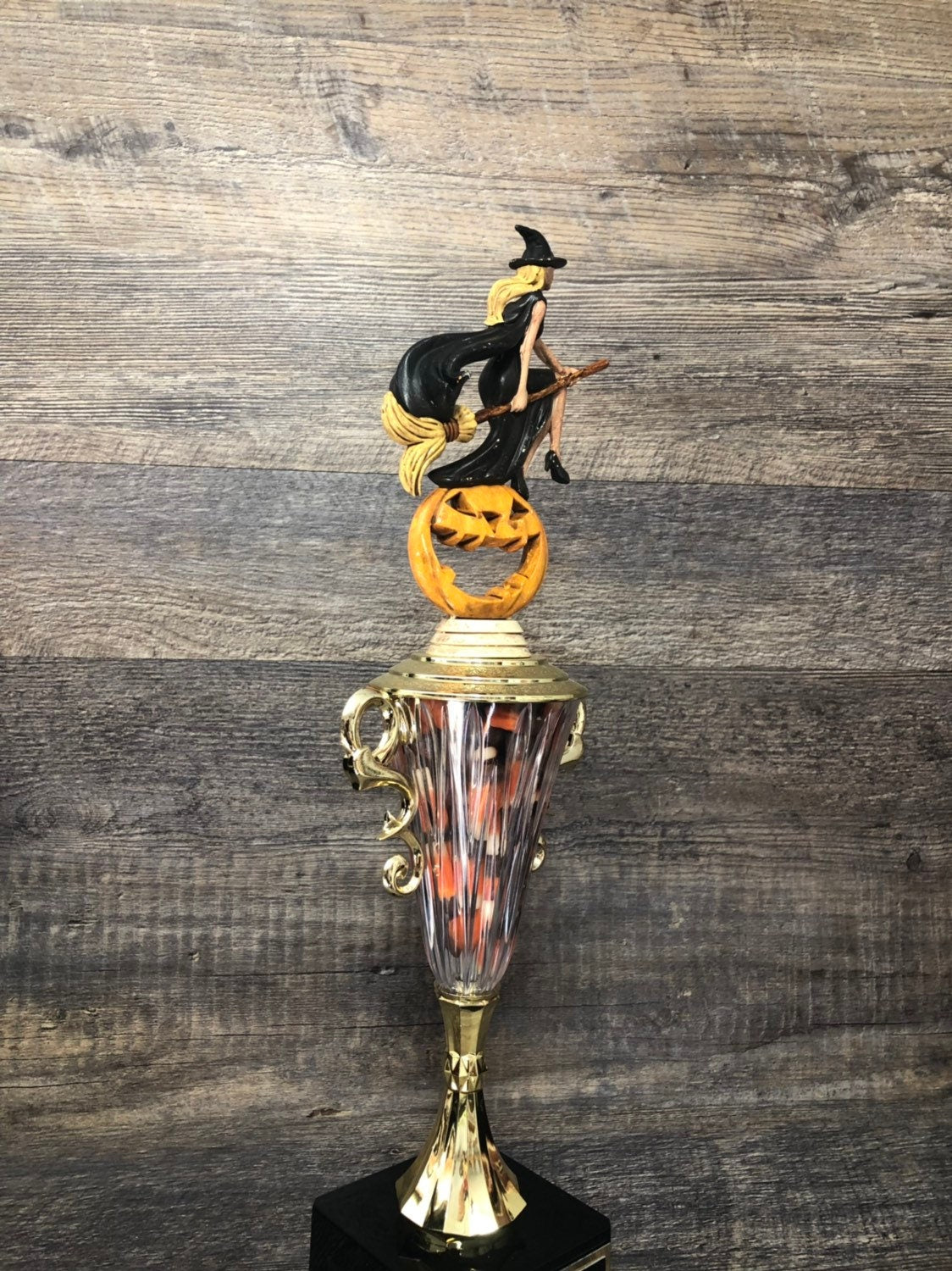 Halloween Trophy Costume Contest Winner Pumpkin Carving Contest Halloween Decor Witch & Pumpkin Trophy Halloween Trophies Costume Winner