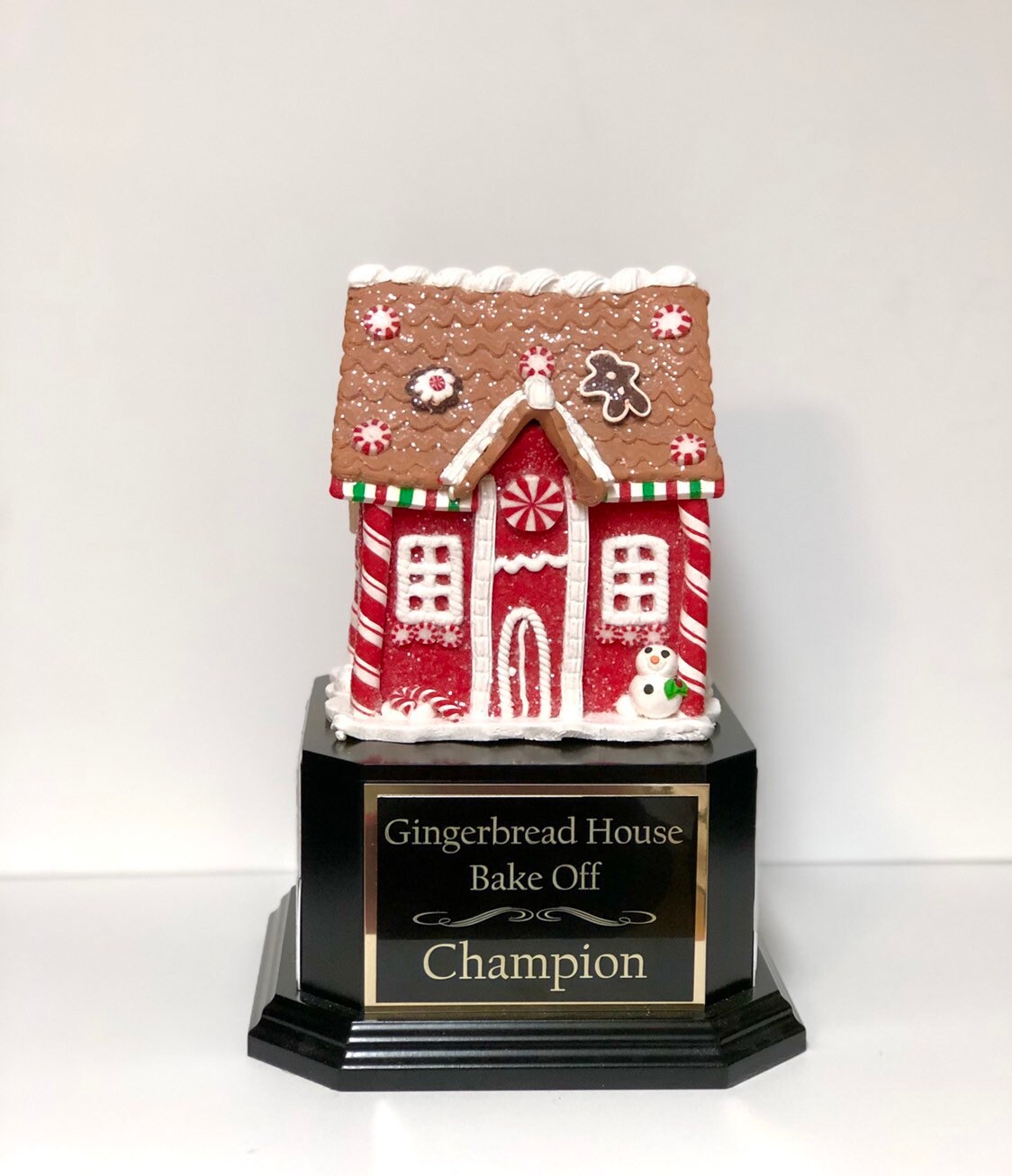 Gingerbread House Trophy Perpetual Christmas Cookie Decorating Bake Off Ugly Sweater Trophy Christmas Holiday Party Christmas Decor