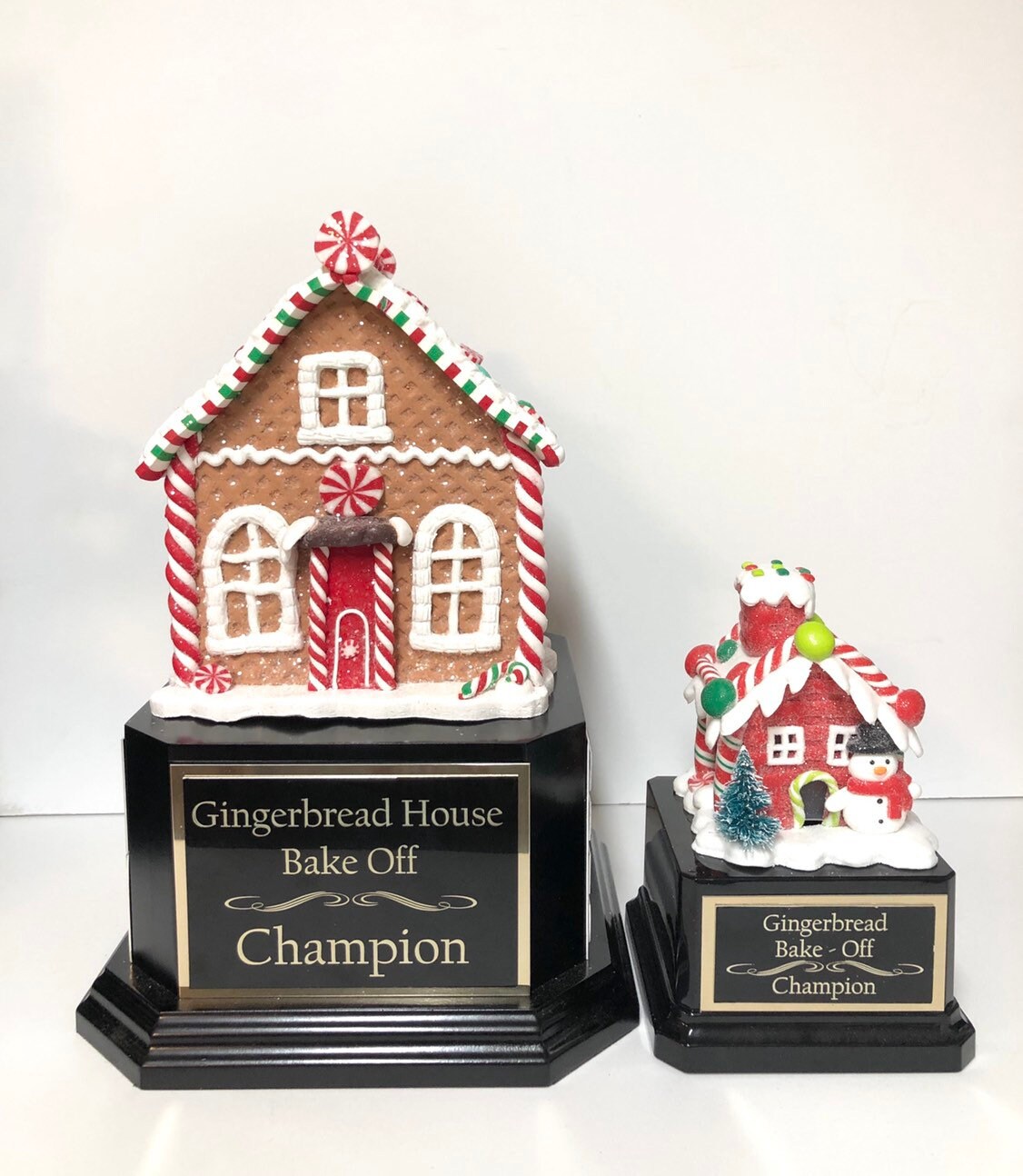 Gingerbread House Trophy Perpetual Christmas Cookie Decorating Bake Off Ugly Sweater Trophy Contest Winner Christmas Holiday Party Decor