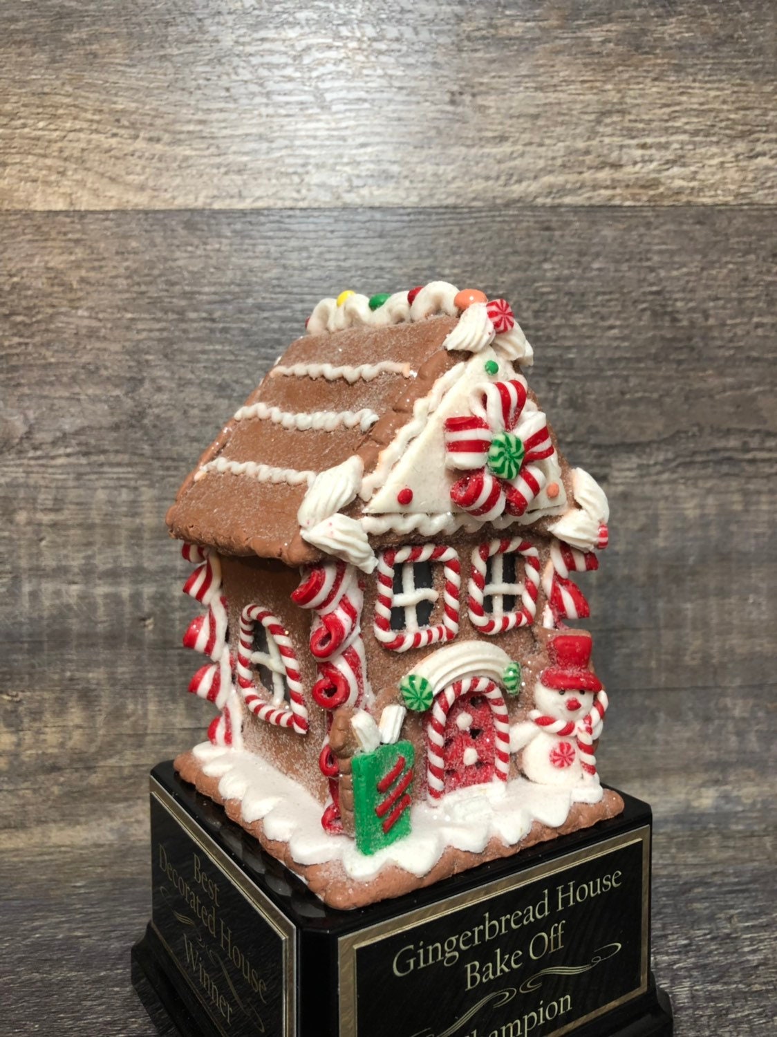 Gingerbread House Cookie Decorating Champion Bake Off Trophy 8" Med Size Ugly Sweater Trophy Christmas Holiday Party Santa Christmas Decor