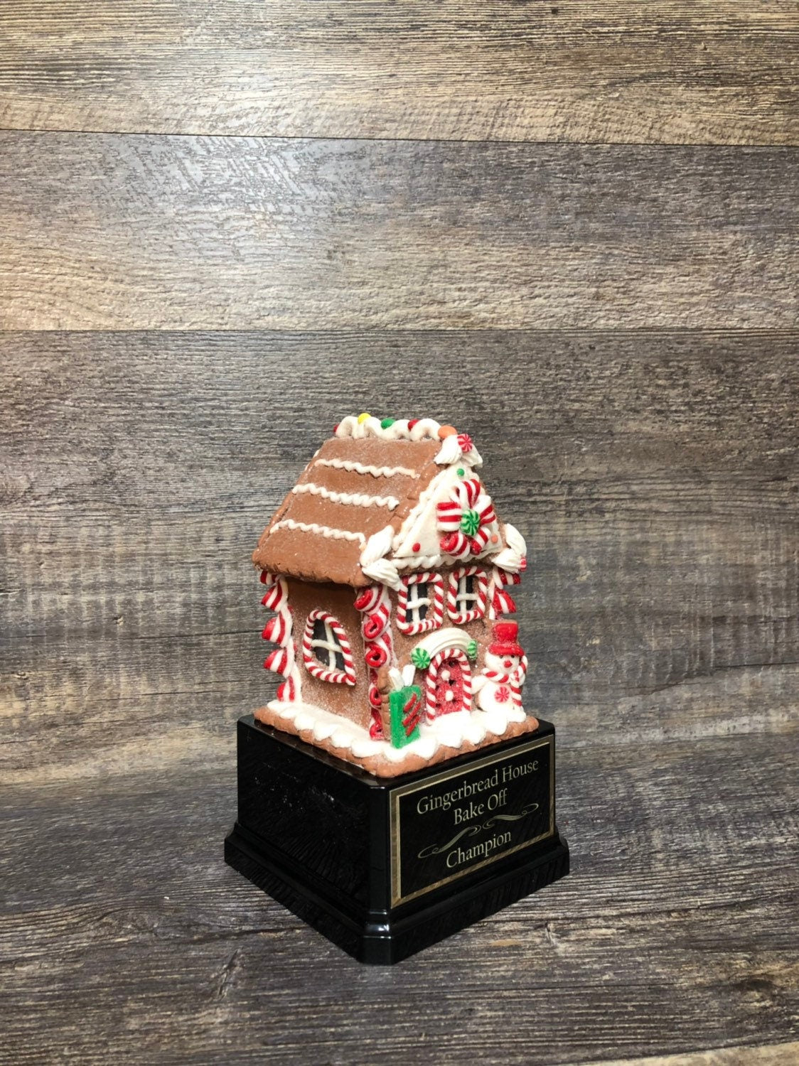 Gingerbread House Cookie Decorating Champion Bake Off Trophy 8" Med Size Ugly Sweater Trophy Christmas Holiday Party Santa Christmas Decor