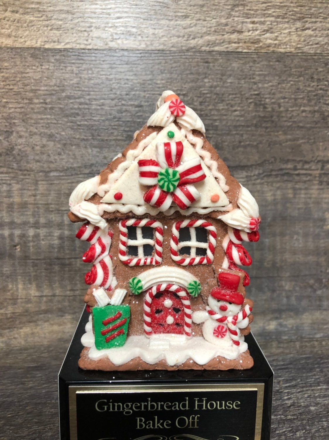 Gingerbread House Cookie Decorating Champion Bake Off Trophy 8" Med Size Ugly Sweater Trophy Christmas Holiday Party Santa Christmas Decor