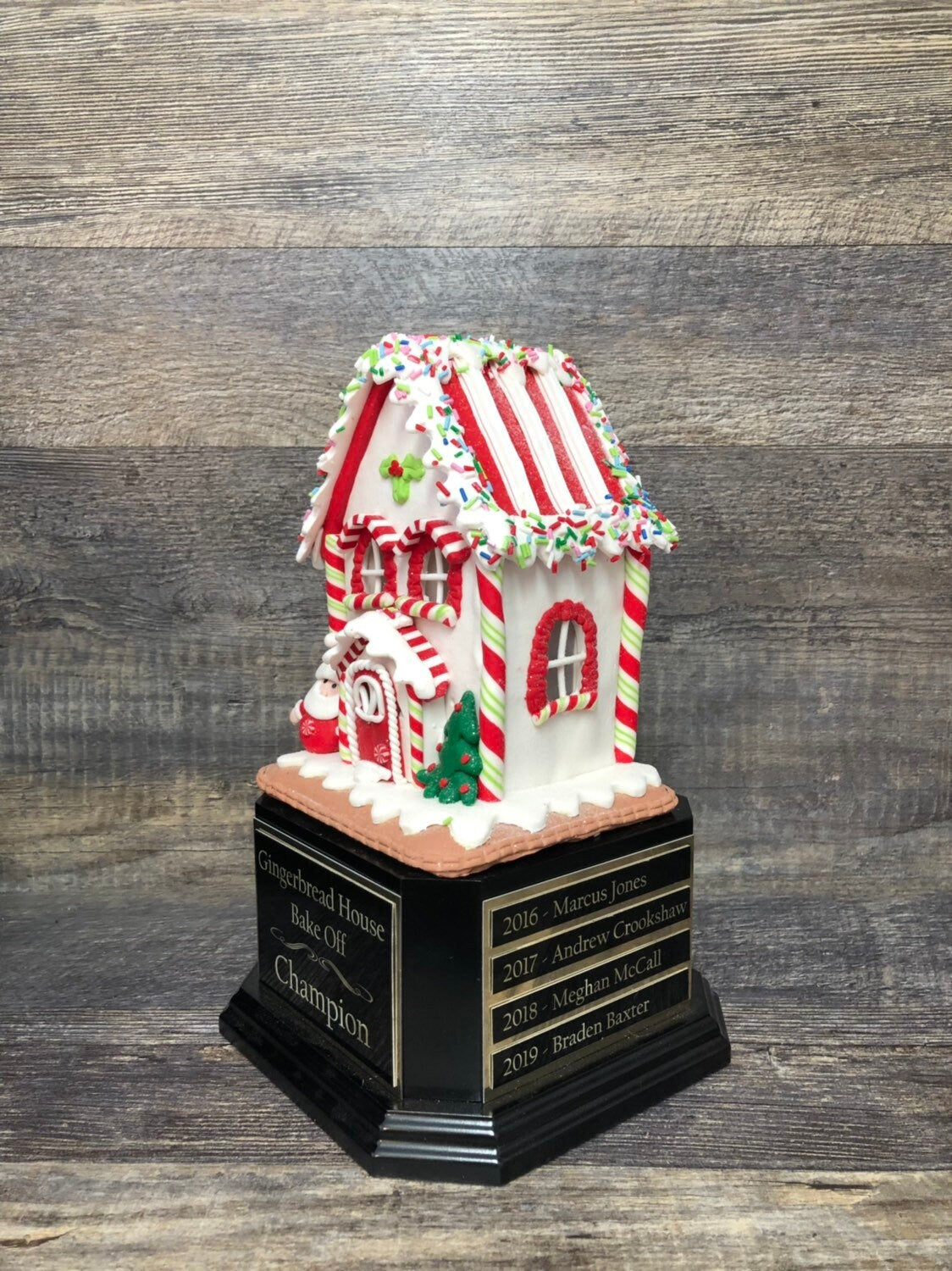 XL Gingerbread House Trophy Perpetual Cookie Bake Off Ugly Sweater Trophy Contest Winner Christmas Holiday Party Cookie Christmas Decor