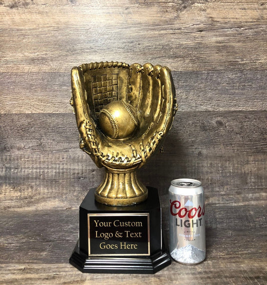 Baseball Trophy Fantasy Perpetual Trophy XL Antique Gold Glove Award FBB Baseball League Champion Championship Team Award Personalized