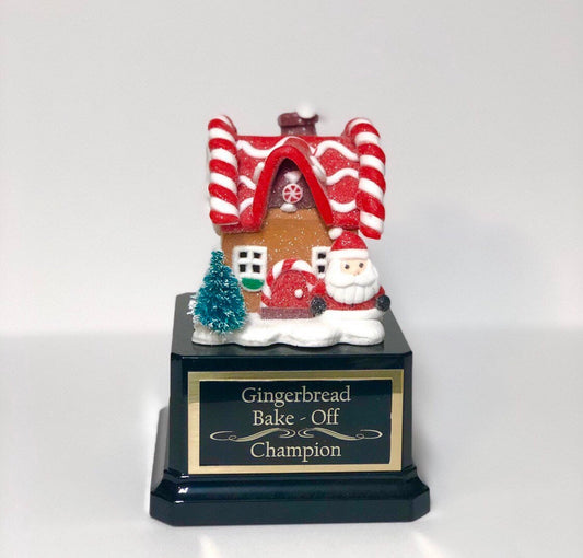 Gingerbread House Trophy Cookie Bake Off Trophy Ugly Sweater Trophy Santa Claus Bottle Brush Tree Christmas Cookie Gingerbread Man Christmas