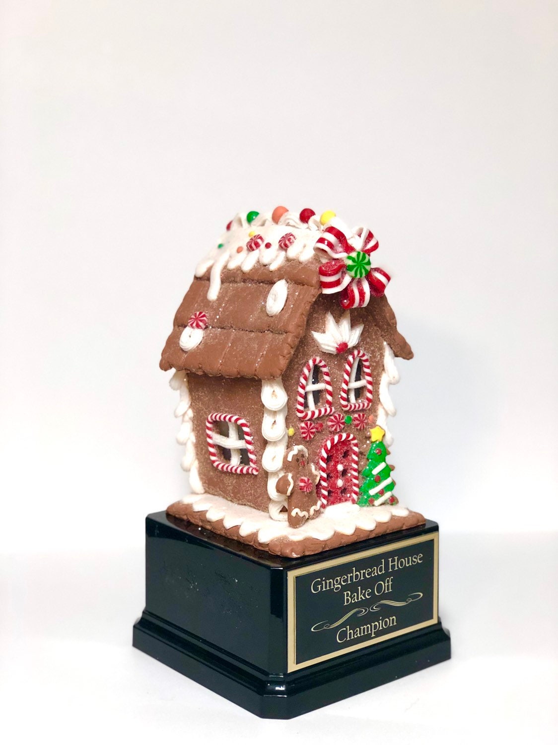 Gingerbread House Cookie Bake Off Trophy 8" Med Size Ugly Sweater Trophy Contest Award Christmas Holiday Party Cookie Santa Christmas Decor