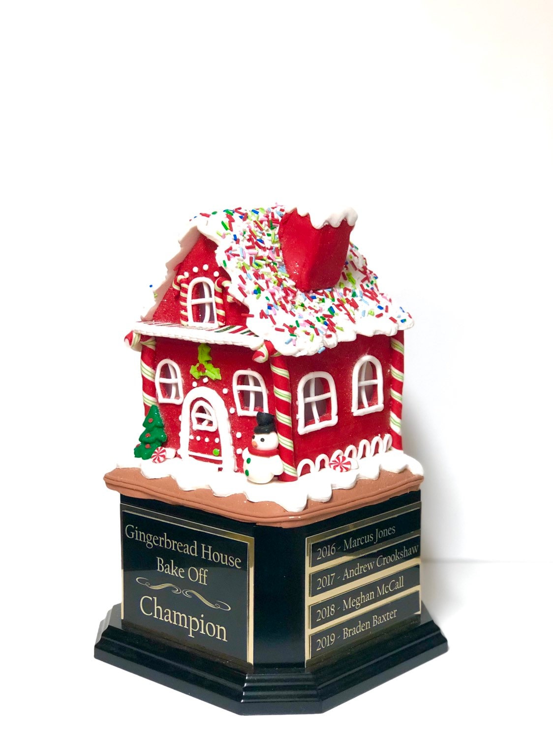 XL Gingerbread House Trophy Perpetual Christmas Cookie Decorating Bake Off Ugly Sweater Trophy Christmas Holiday Party Christmas Decor